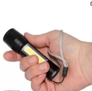 Rechargeable LED Flashlight Torch Metal Mini COB Side Light with USB Charging