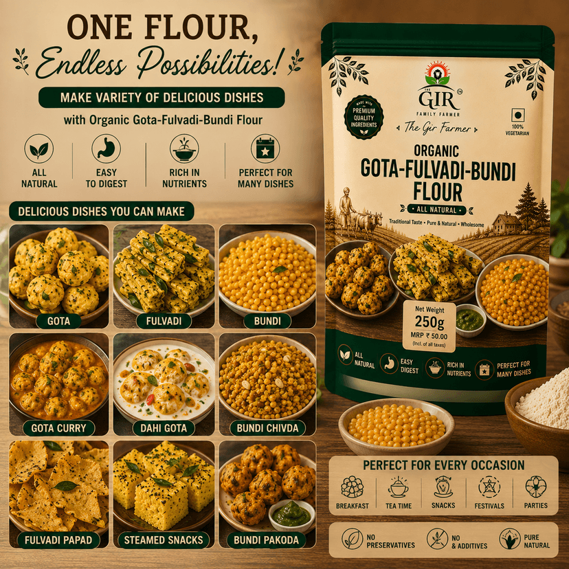 Organic Gota-Fulvadi-Bundi Flour - All Natural view 5