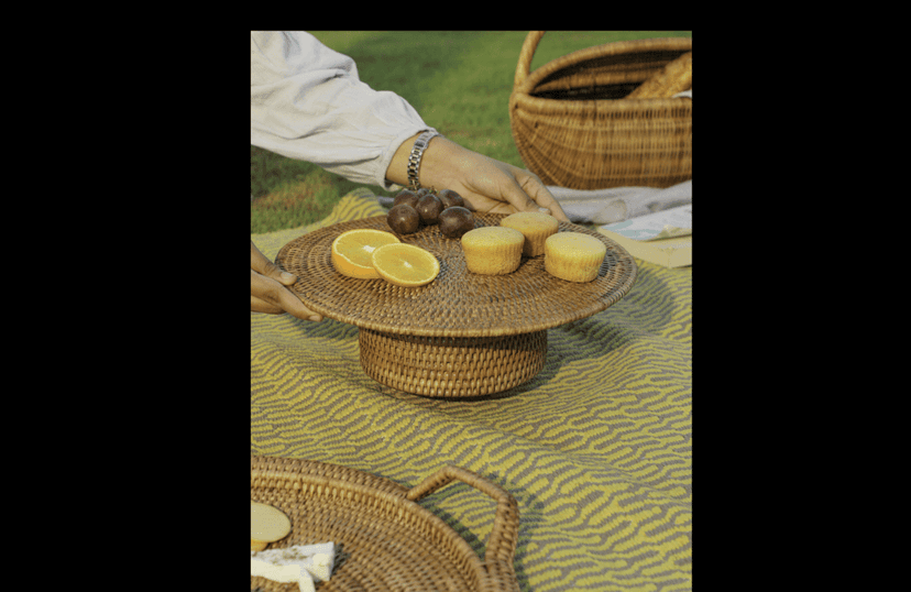 Rattan Cake Stand view 2