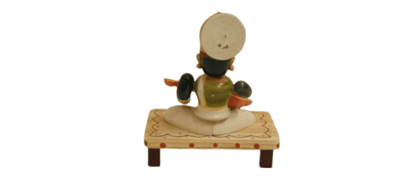 Handcrafted Kondapalli Wooden Saraswati Devi with Veena | Goddess of Wisdom, Knowledge, and Arts| view 2