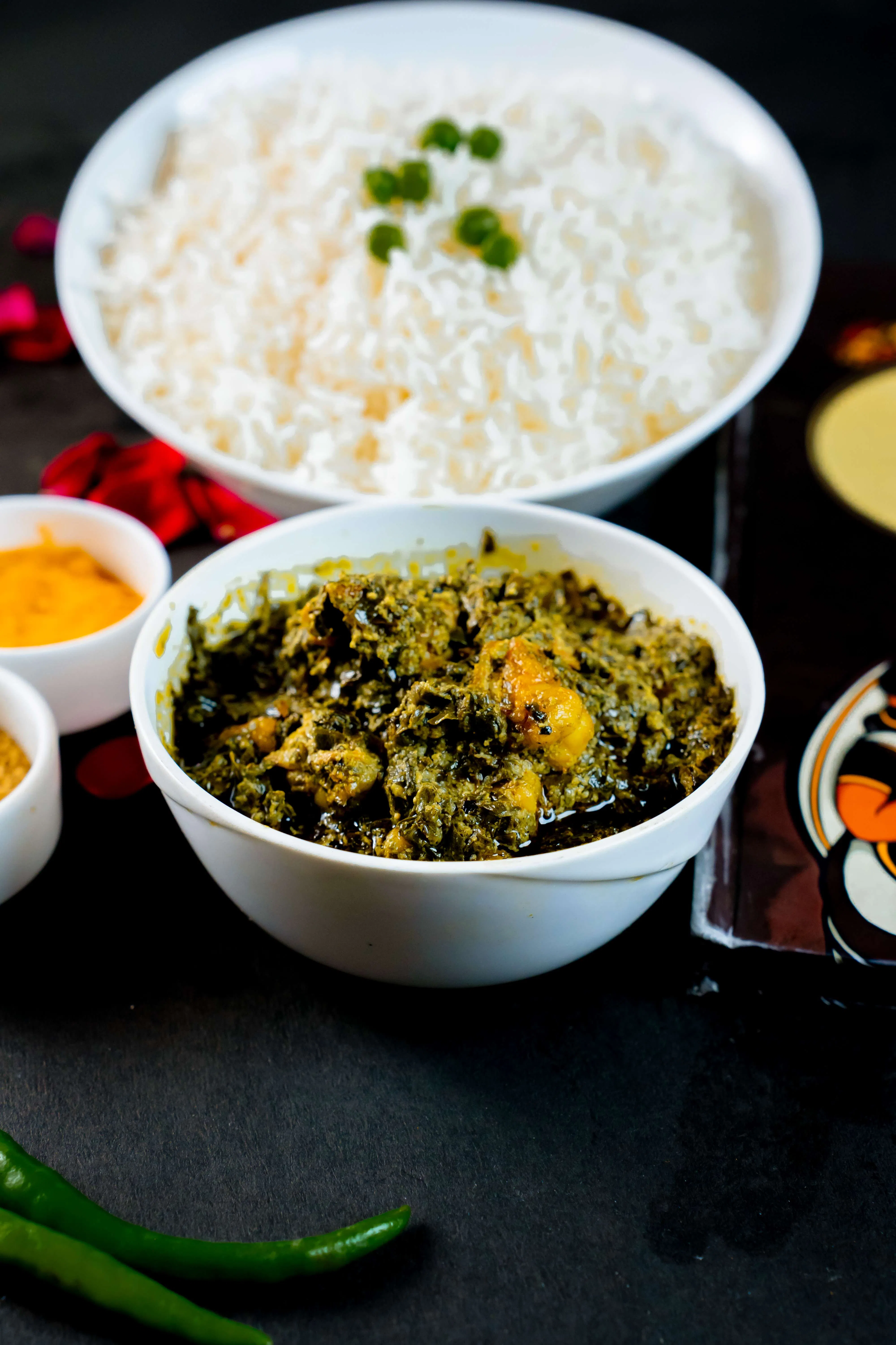 Kochu Pata Bhapa Chingri