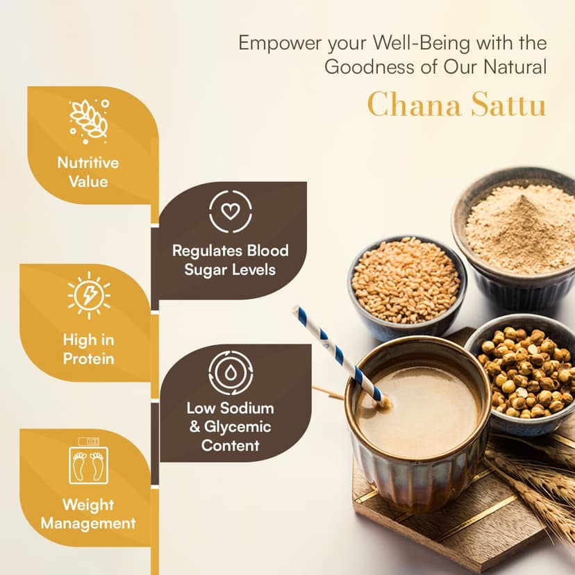 Agrifeeder Chana Sattu - 500gm Pouch view 5