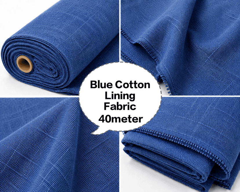 Blue Cotton Lining Fabric (Bada Panna), Blue Cotton Lining Fibre (Bada Panna), Blue Lining Cloth (Bada Panna), Soft Blue Cotton Lining (Bada Panna), Blue Garment Lining Fabric (Bada Panna) view 3