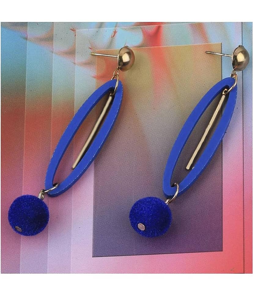 SILVER SHINE Beautiful Stylish Wooden Light Weight Dangler Earrings for Girls and Women.