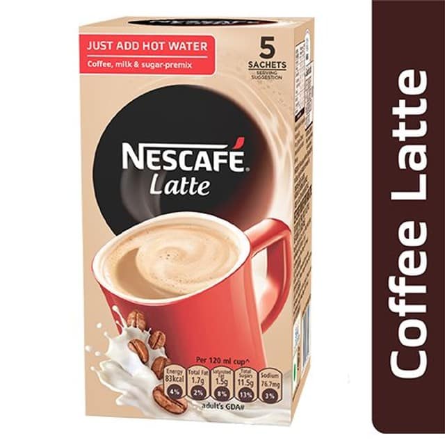 Nescafe Latte, 25 G (Pack Of 5)