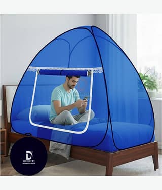 didhiti - White Polycotton Foldable Mosquito Net ( Pack of 1 )