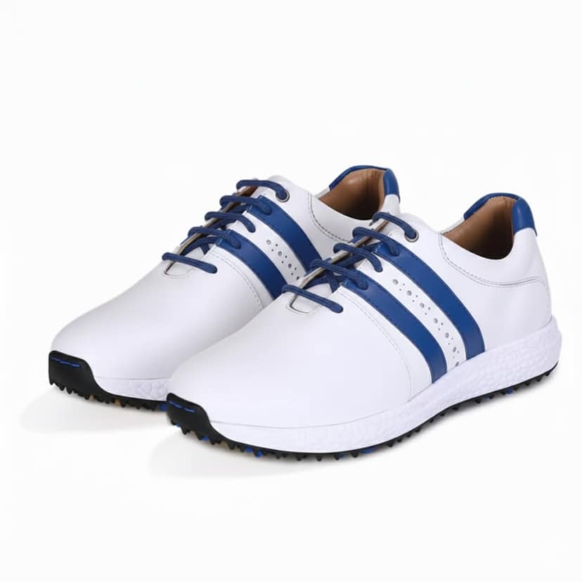 HITCARO Men Proffessional Leather Golf Shoes | Lace-Up | Phylon Sole |Waterproof | Comfortable | Breathable | Sports Shoes
