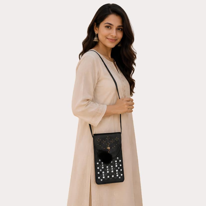 Midnight Charm Tassel Sling Bag