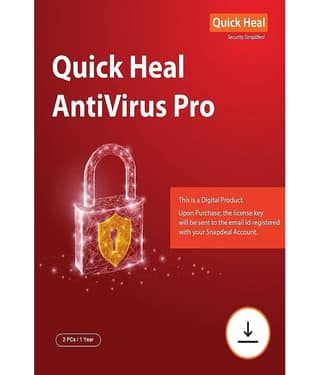 Quick Heal Antivirus Pro Latest Version ( 2 PC / 1 Year ) - Activation Code-Email Delivery