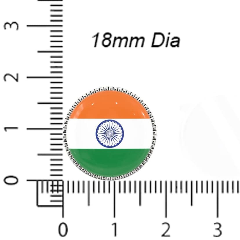 The Smart Buttons - Shirt Button Cover Cufflinks for Men - India Flag Style view 6