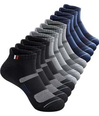 hicode Blended Men's Solid Multicolor Ankle Length Socks ( Pack of 6 )