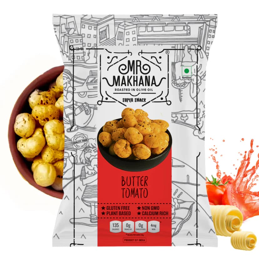 Mr Makhana Butter Tomato Roasted Makhana 21 g Healthy Snack