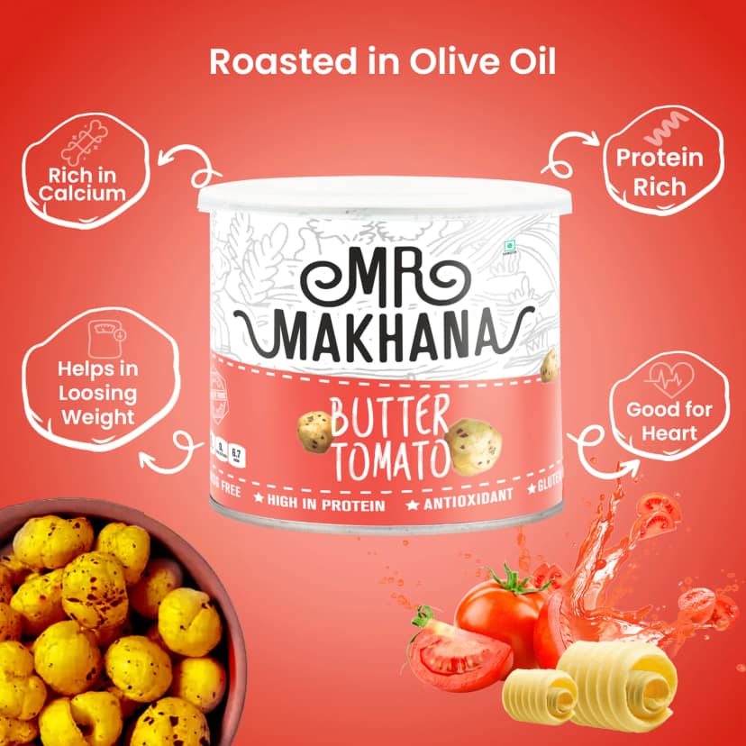 Mr Makhana Butter Tomato Roasted Makhana 21 g Healthy Snack view 4