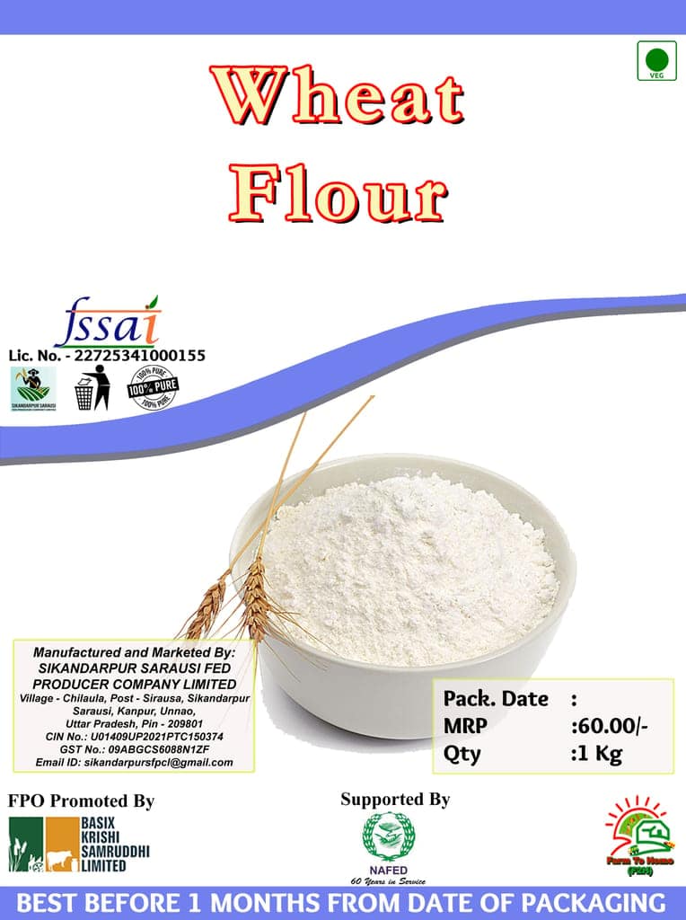 100% Pure Wheat Flour, 5 Kg (Pack of 5) view 2