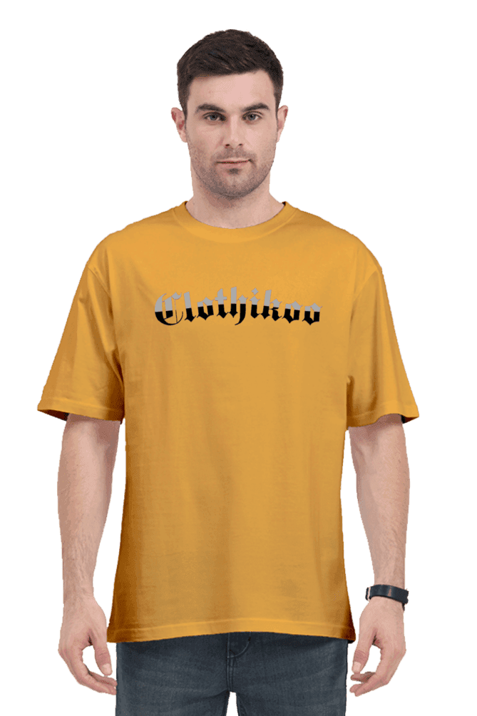 Clothikoo Classic Oversized T-Shirt (Yellow Colour, 240 GSM)