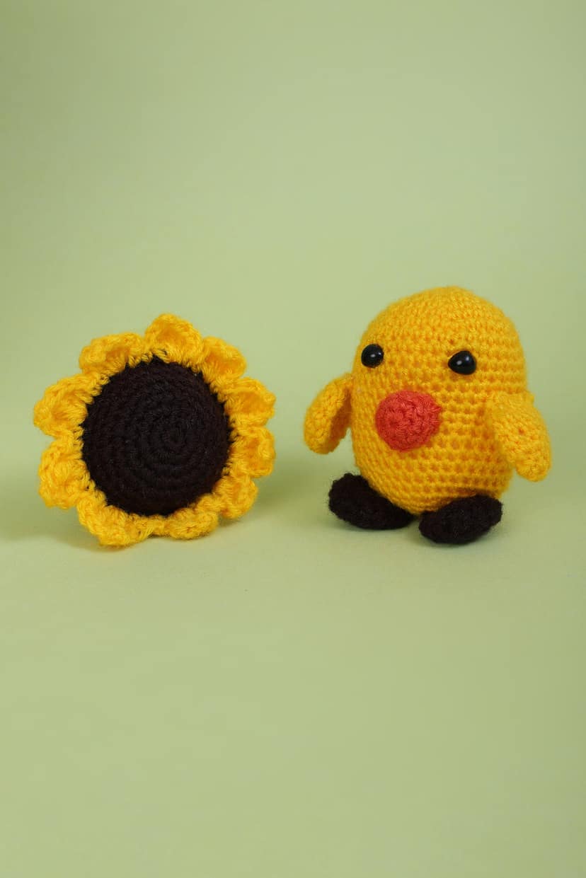 The Original Knit Beginner's Crochet Kit (Set of 2) - Yellow & Brown