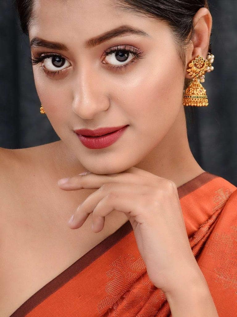 Gold Plated Multi stone studded Jhumka Earrings view 4