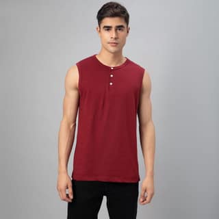 FTX Men Round Neck Cotton Rich Sleeveless Tshirt