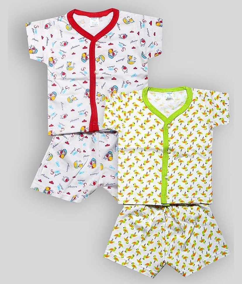 INFANT Unisex for Baby 100% Cotton T Shirts & Shorts ( Multi )