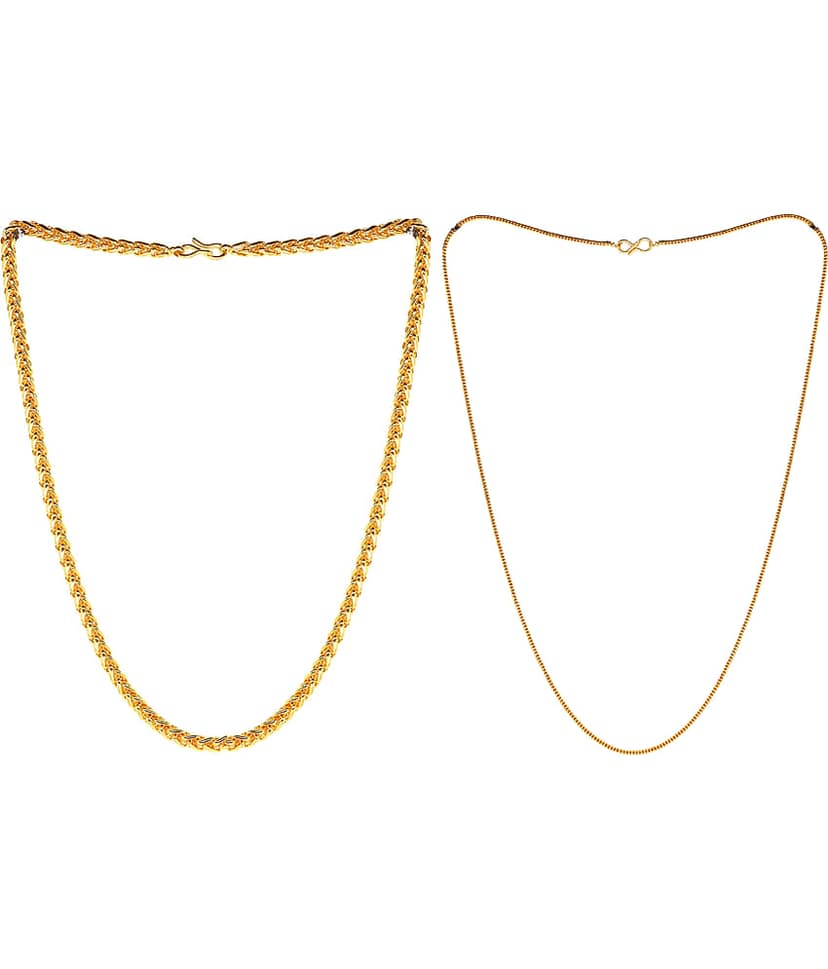 JIPPA Gold Plated Chain ( Set of 2 )