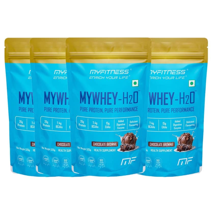 Myfitness Mywhey H2O | 26g Protein Per Serving | 7.4g BCAAs | 15g EAAs | Added Digestive Enzymes |