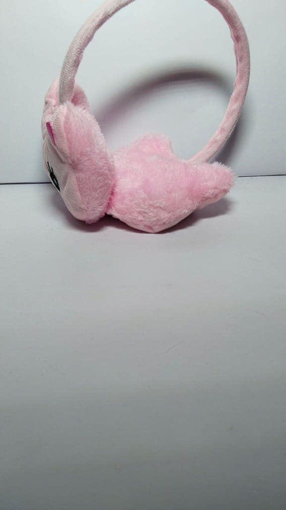 Plush cat earmuffs view 2