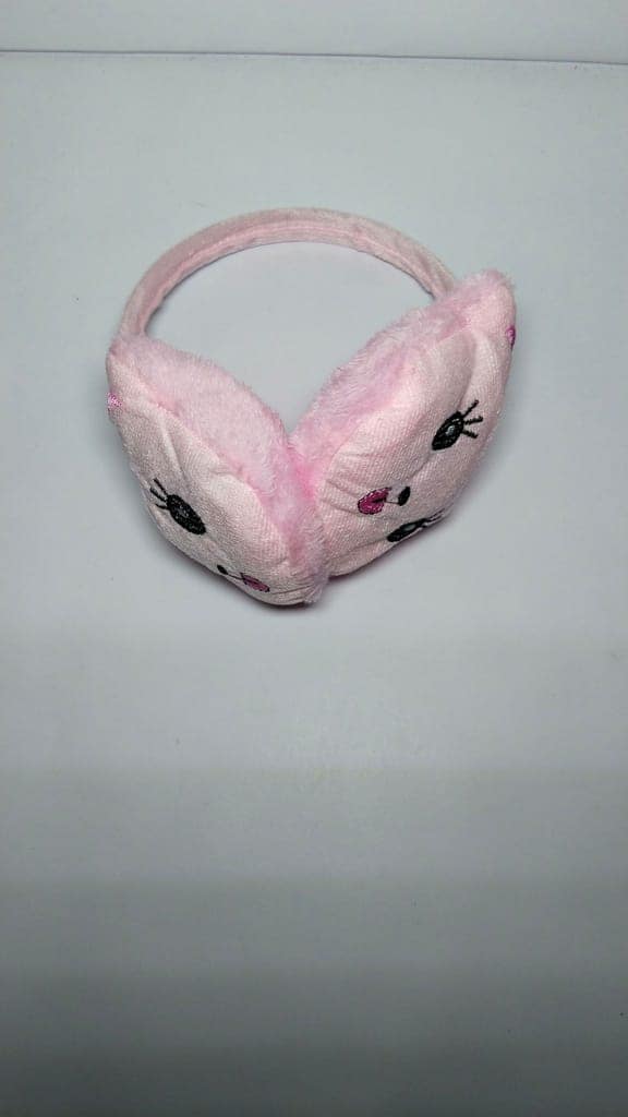 Plush cat earmuffs view 4