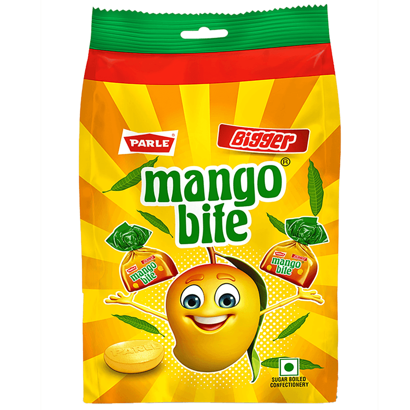 Parle Bigger Mango Bite Candy - Sugar Boiled, Sweet & Tangy, 195 G view 2
