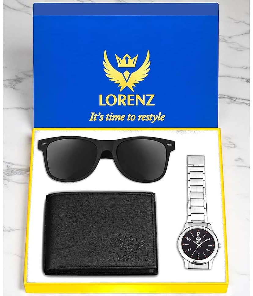 Lorenz Watch,Wallets,Sunglasses Formal Gift Set