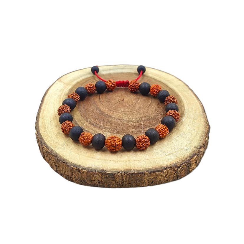 Karungali + 5 Face Rudraksham Bracelet
