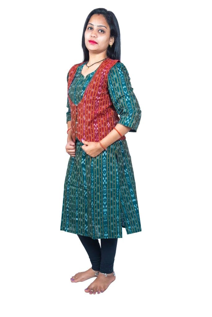 GHL � GUENDICHA HAAT LLP Sambalpuri Certified Handloom Women's Pure Cotton Jacket