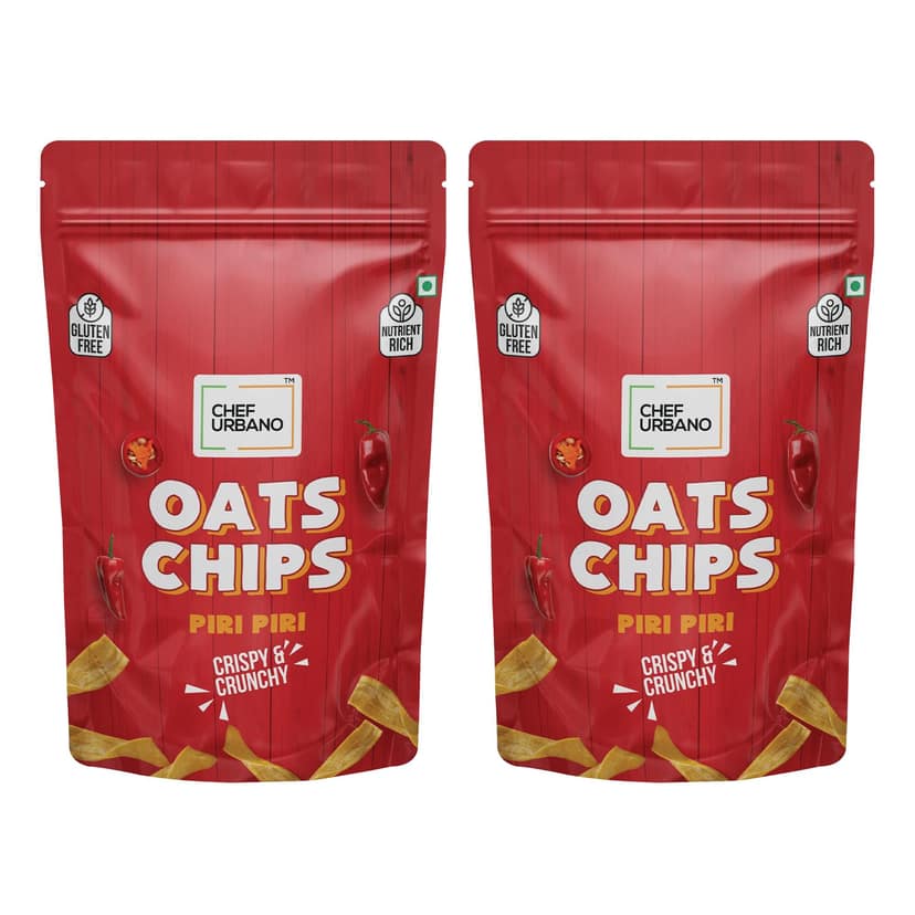 Chef Urbano Combo Chips Oats Piri Piri Pouch 85 Gms Pack Of 2 view 2