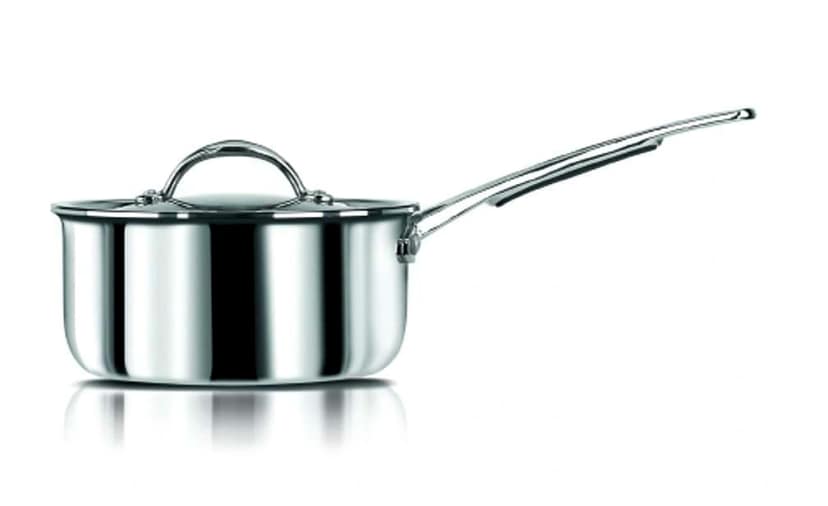 Stahl Triply Stainless Steel Artisan Saucepan - Premium Cooking Performance (Size - 14cm/1.1ltr) by Mahavir Home Store