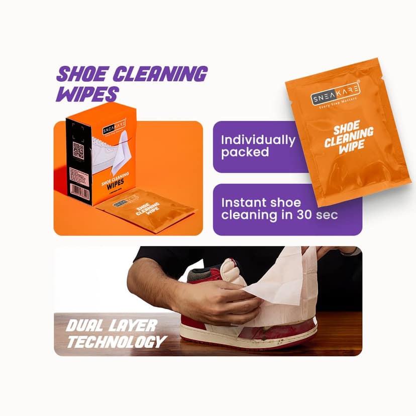 SNEAKARE Premium 6-in-1 Shoe Cleaning Kit - 150ml Foam & 100ml Shoe Cleaner - Sneaker Cleaner Kit with 1 Shoes Brush - Suitable for Sneaker Care, Canvas, Crocs, Boots & Casuals - Gifts for Men view 7