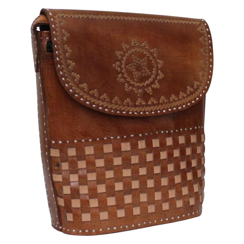 Garvi Gurjari (A Gujarat Govt Enterprise Handcrafted Kutchi Leather Balti Sling Bag(GGCMLBB21) view 4