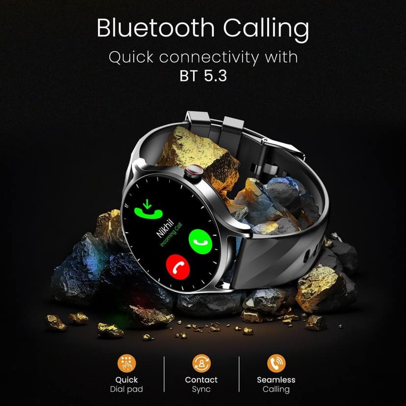 CELLECOR E2 Hype 1.50" (38.1mm) HD IPS Display Smart Watch, 500 Nits, 60Hz Refresh Rate, Bluetooth Calling, AI generated Watch Faces, 100+ Sports Modes, Health Suite, Voice Assistance (Black ) view 3
