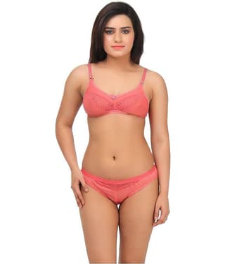 TCG Pink Lace Bra & Panty Set