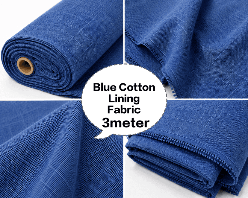 Blue Cotton Lining Fabric (Chhota Panna), Blue Cotton Lining Fibre (Chhota Panna), Blue Lining Cloth (Chhota Panna), Soft Blue Cotton Lining (Chhota Panna), Blue Garment Lining Fabric (Chhota Panna) view 4