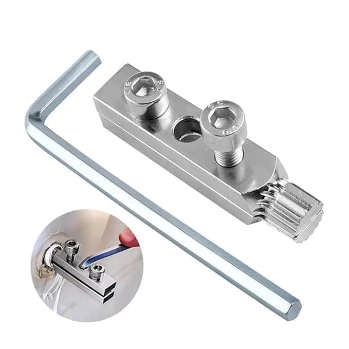 Faucet Angle Valve Broken Wire Extractor Adjustable Broken Valve Extractor Universal Screw Extractor Tool Broken Bolt Remover for 1/2 in & 3/4 in Stripped Thread, Stainless Steel Made