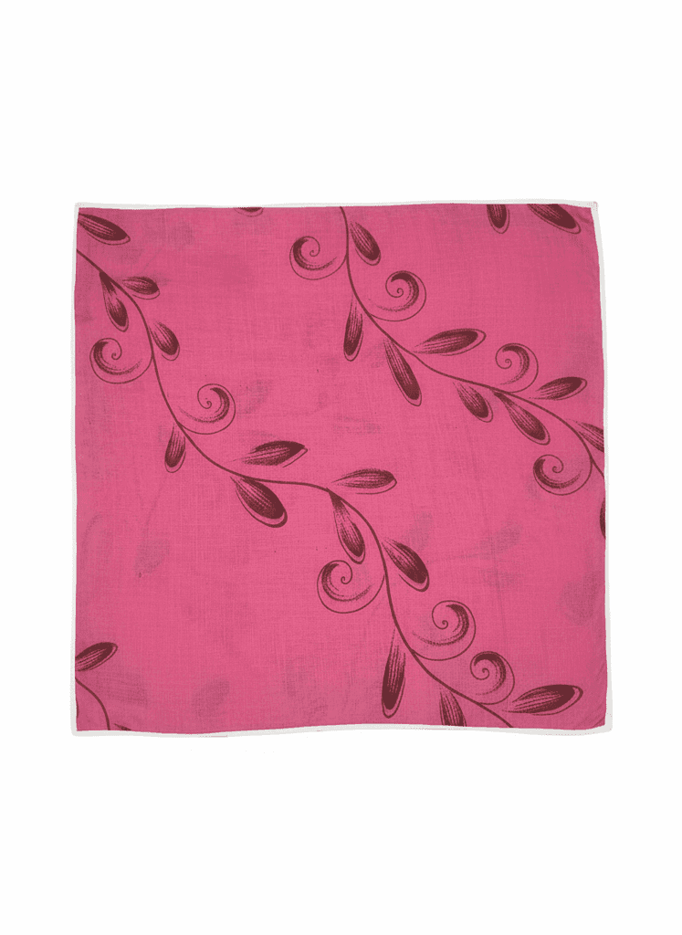 Pink Floral Print cotton saree view 2