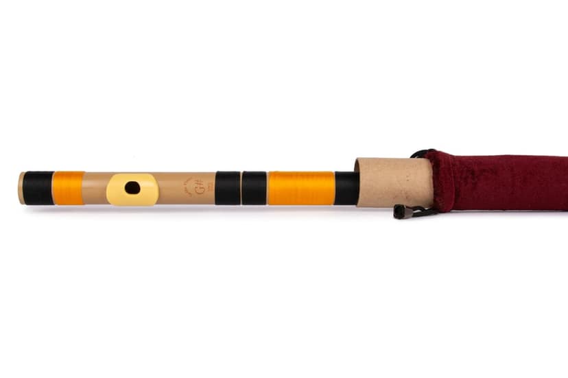 Radhe Flutes PVC Fiber G Sharp Bansuri Base Octave Right Handed With Velvet Cover view 5