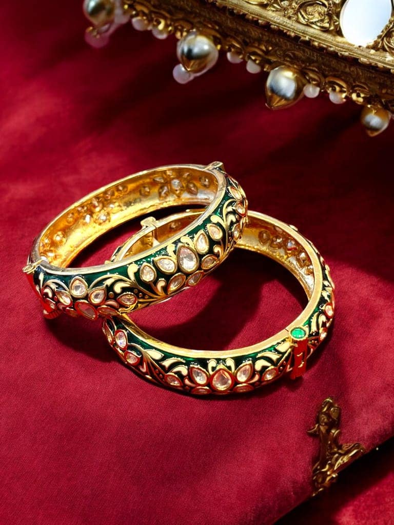 Intricate Meenakari and Kundan Bangles By Dia Art Jewels view 3