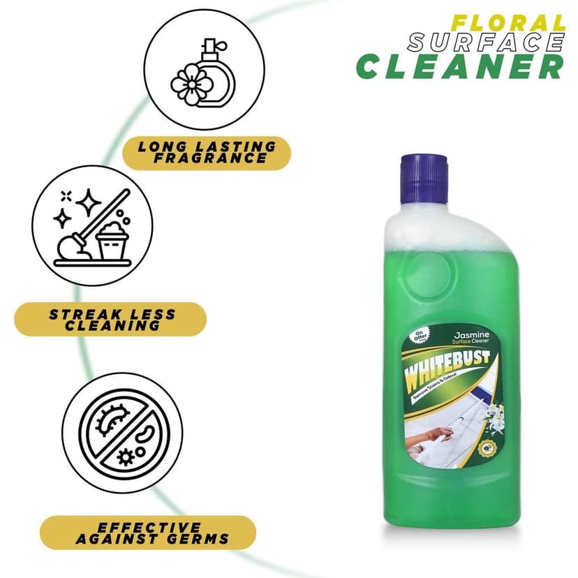 Whitebust Floor Cleaner Phenyl (2x1ltr) Jasmine (500mlx2) Floor cleaner Pack of 4 view 3