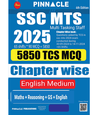 SSC MTS 2025 : 5850 TCS MCQ Chapter Wise 4th Edition English Medium