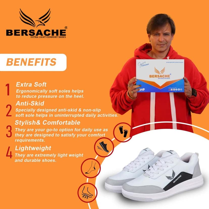 Bersache Sneaker, Loafers ,Casual With Extra Comfort Sneakers For Men's view 2