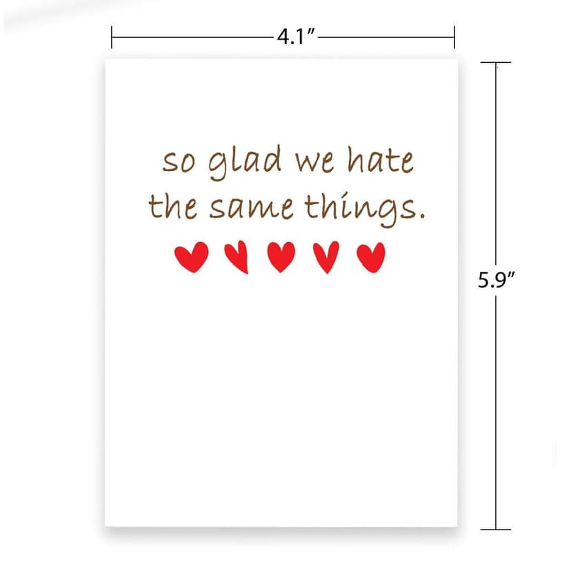 Rack Jack greeting card hate the same things view 3