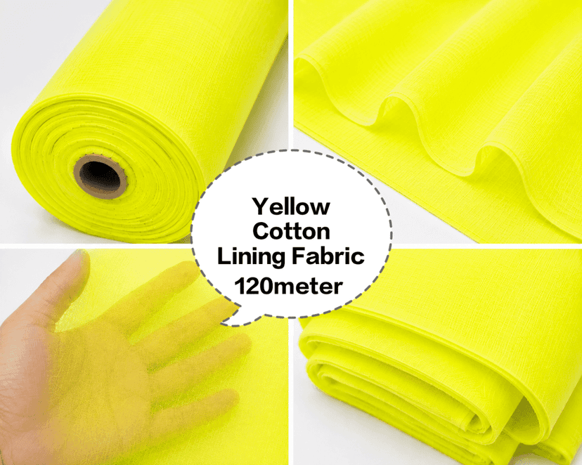 Yellow Cotton Lining Fabric (Bada Panna), Yellow Cotton Lining Fibre (Bada Panna), Yellow Lining Cloth (Bada Panna), Soft Yellow Cotton Lining (Bada Panna), Yellow Garment Lining Fabric (Bada Panna) view 2