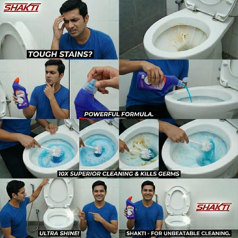 SHAKTI Toilet Cleaner 500 Ml - 5 Pcs Combo view 5