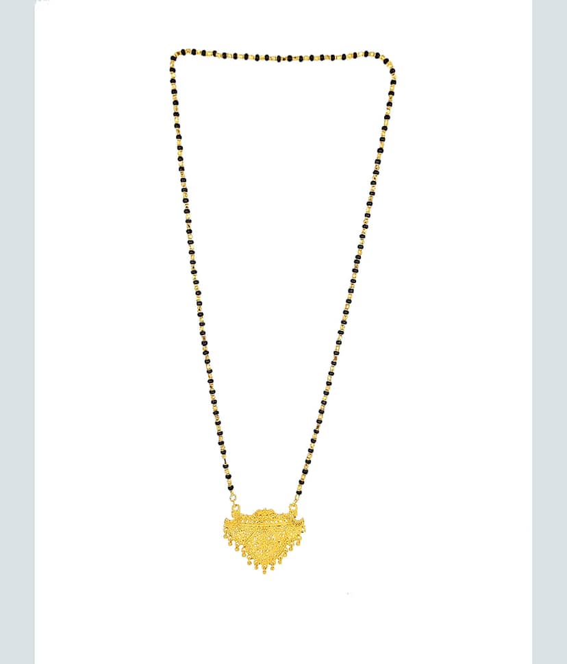 SHANKHRAJ MALL GOLD PLATED NEW FANCY MANGALSUTRA-100293