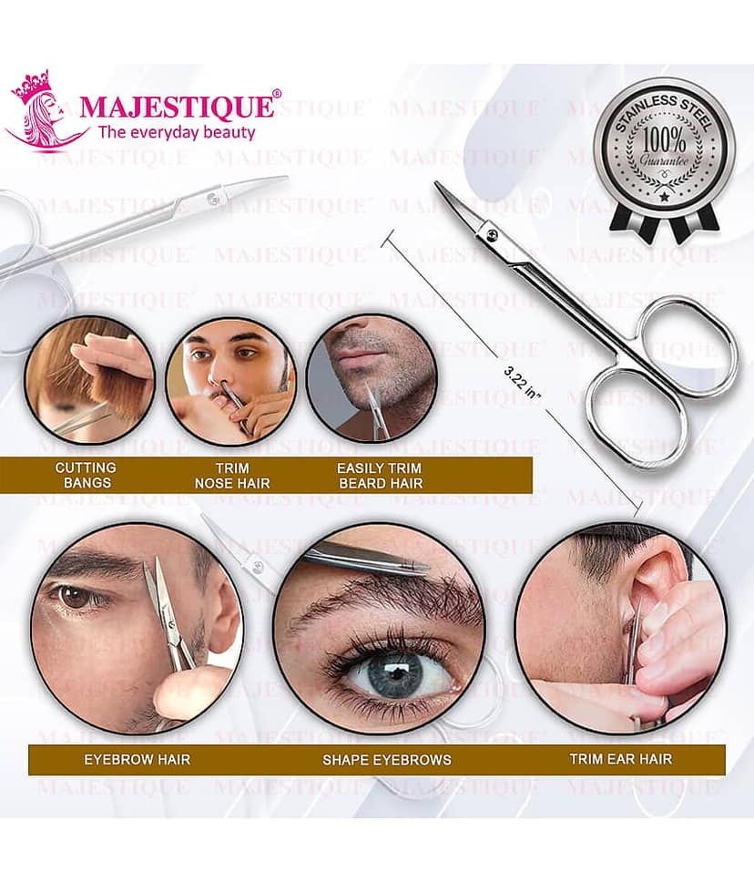 Majestique Professional Cuticle Scissors FC43 Use as Fingernails, Shaving Scissors, Moustache - 3Pcs view 2